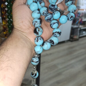 Turkuaz Renk 20 mm Dev Boy Şak Şak 33 Lü Tesbih