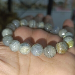 Labradorit Taşı 12 mm Faset Kesim Doğaltaş Bileklik