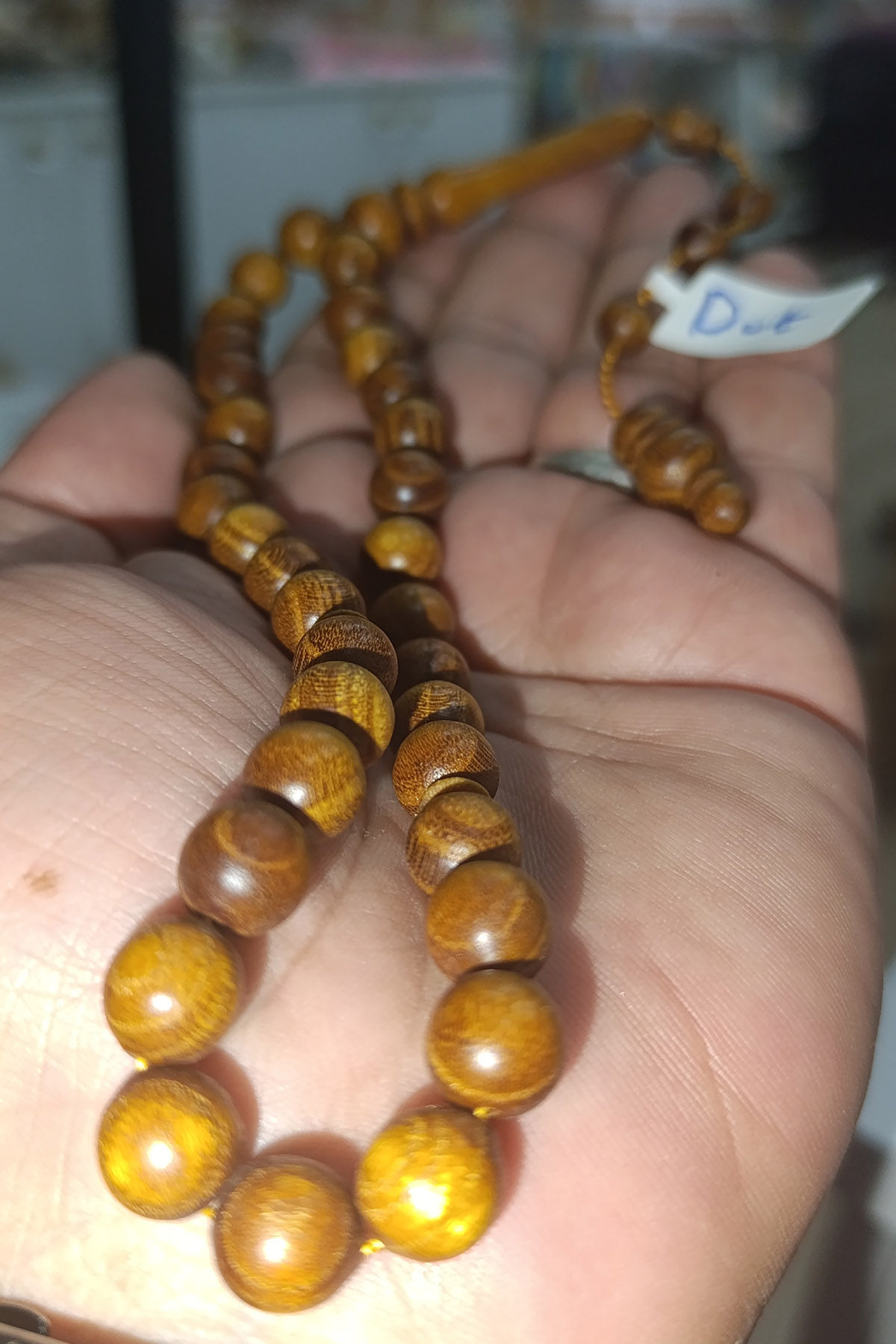 Dut Ağacı 10 mm Küre Kesim Doğal Ağaç Tesbih - Görsel 2