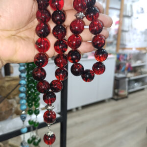 Koyu Kahve Renk 20 mm Dev Boy Şak Şak 33 Lü Tesbih