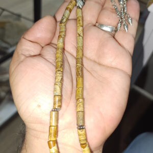 Odun jasper Taşı 10 x 6 mm Silindir Kesim Doğaltaş Tesbih