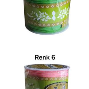 Pembe Bobin Paraşüt İp Örme Makrome Tesbih Kolye Bileklik Yapım İpi 100 Metre