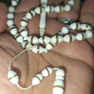 Deve Kemiği Pirinç İşlemeli 7 x 11 mm Kemik Tesbih
