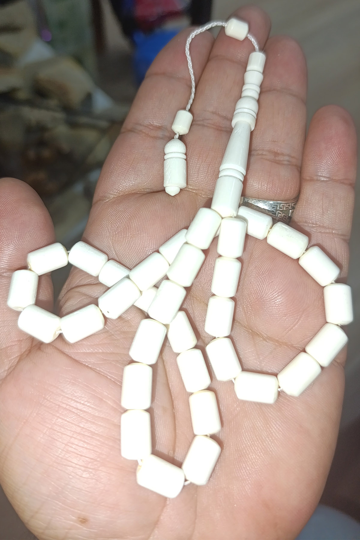 Deve Kemiği Kapsül Kesim 12 x 8 mm Kemik Tesbih