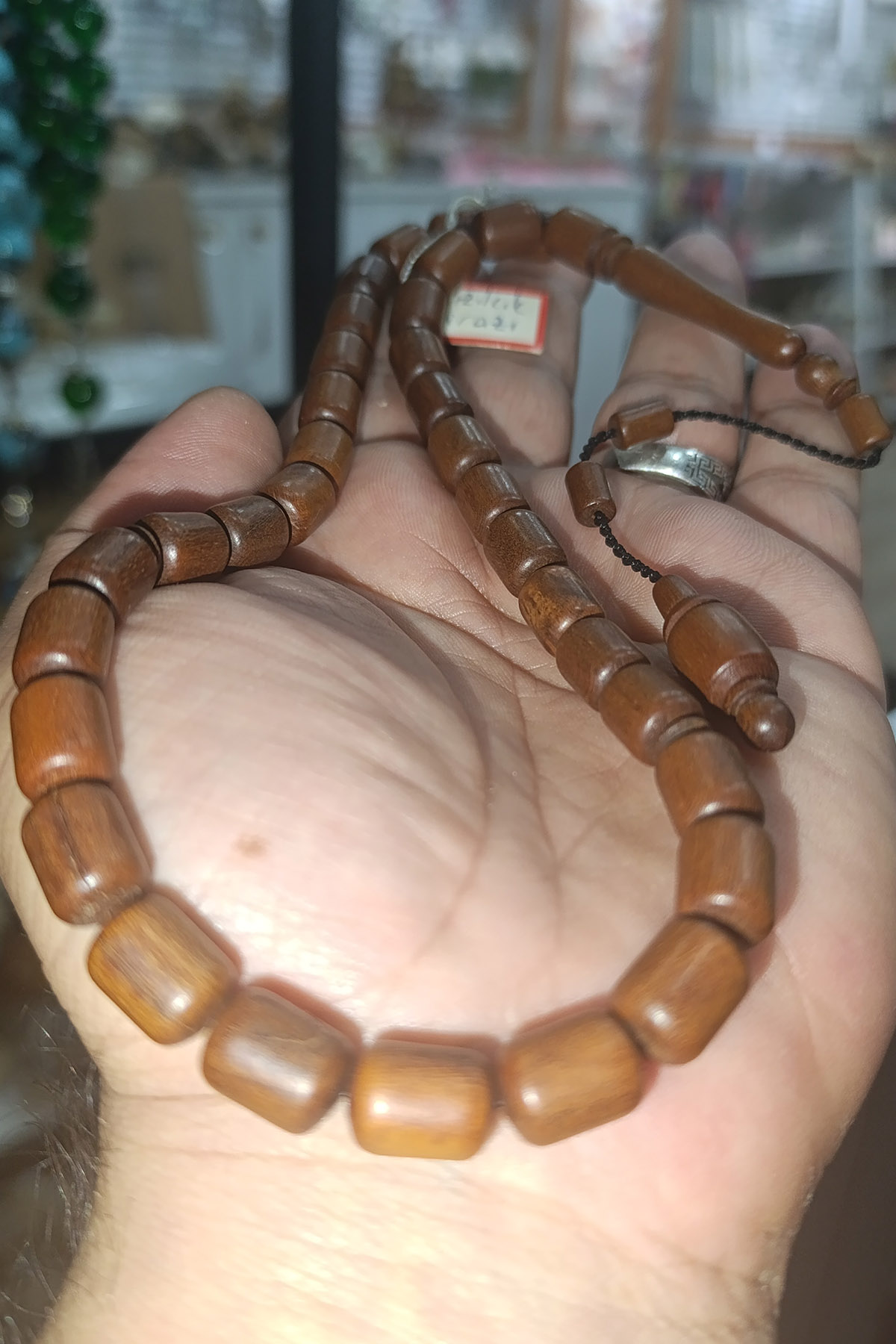 Kızılcık Ağacı 12 x 8 mm Kapsül Kesim Ağaç Tesbih
