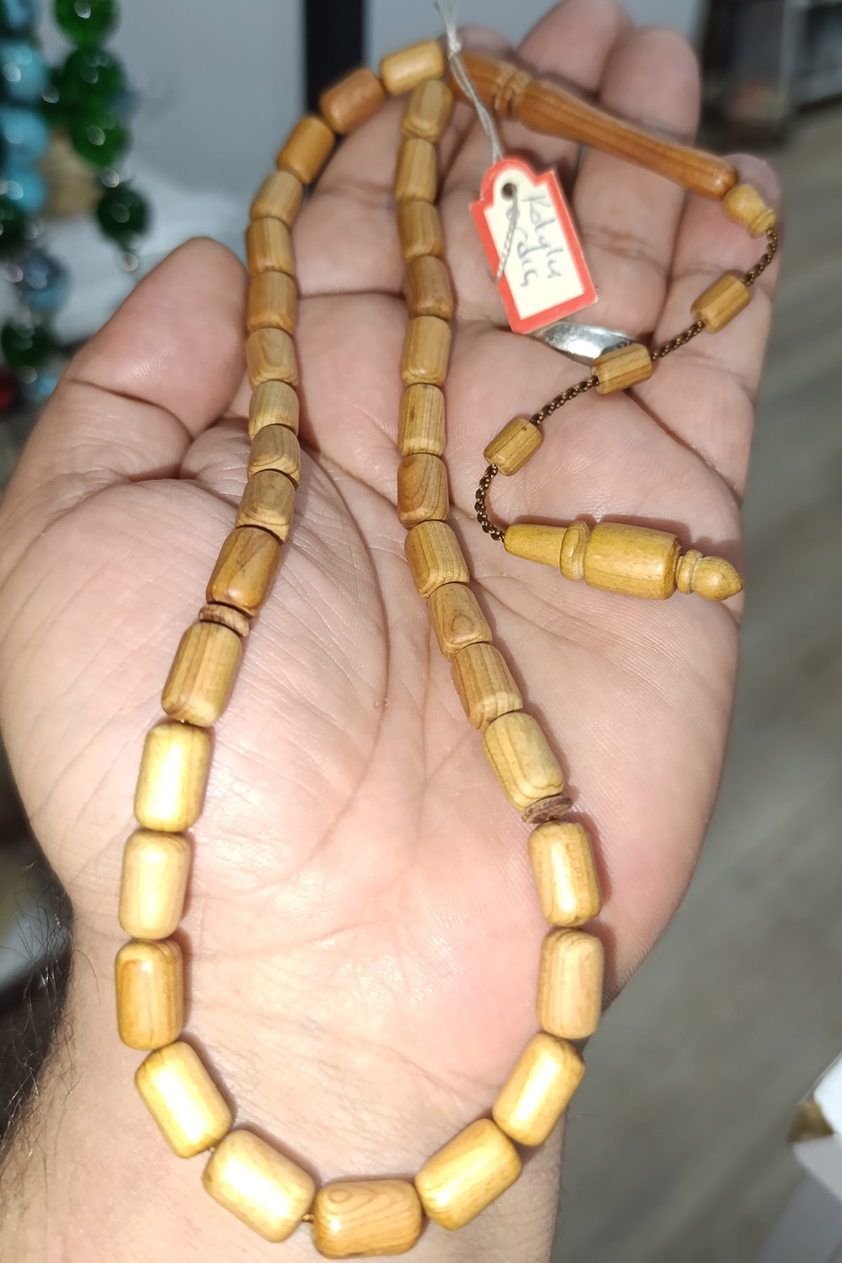 Kokulu Ardıç Ağacı 10 x 7 mm Kapsül Kesim Ağaç Tesbih