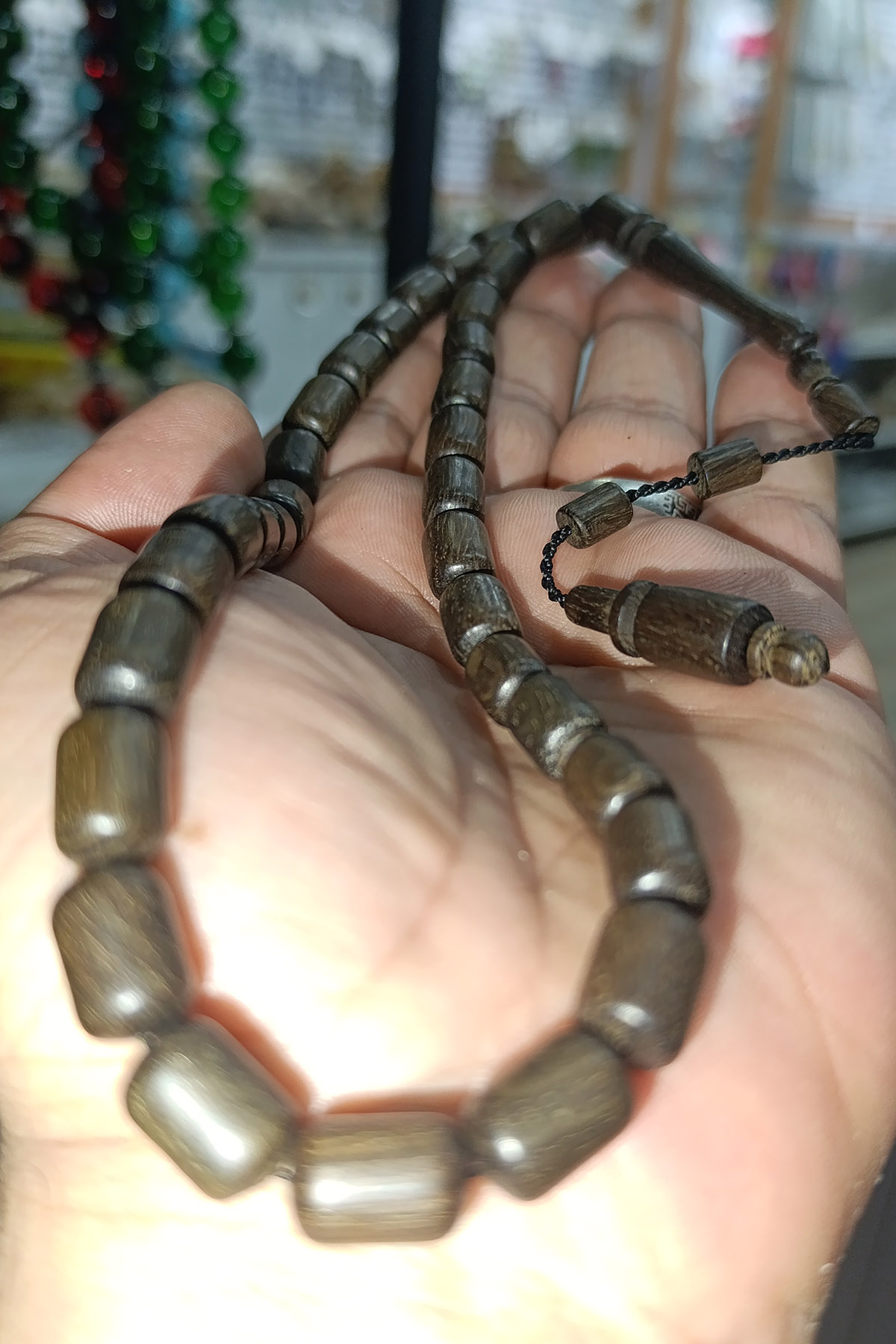 Kördiken Ağacı 12 x 8 mm Kapsül Kesim Ağaç Tesbih - Görsel 2