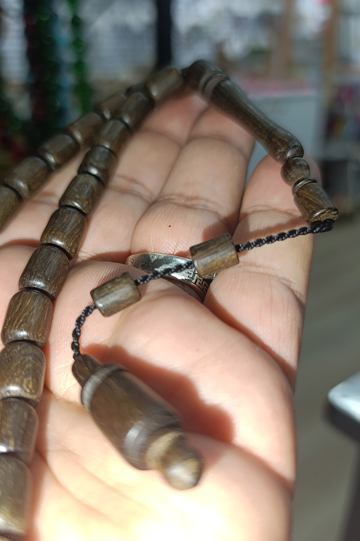 Kördiken Ağacı 12 x 8 mm Kapsül Kesim Ağaç Tesbih - Görsel 3