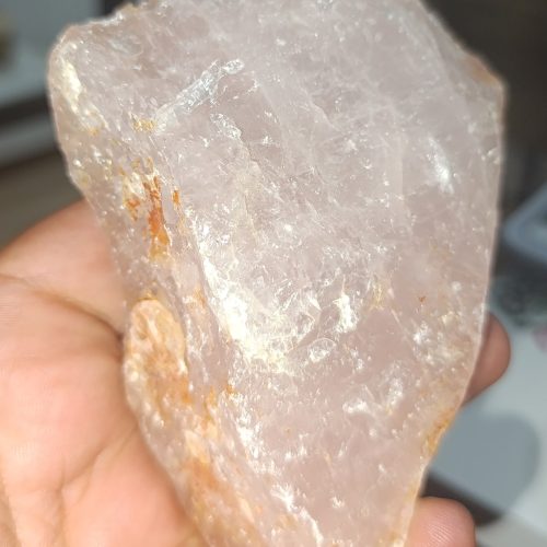 Pembe Kuvars Taşı İşlenmemiş Ham Doğaltaş Kütle 501 Gr