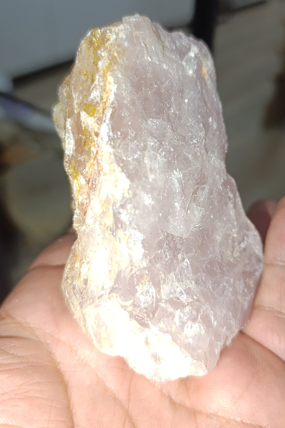 Pembe Kuvars Taşı İşlenmemiş Ham Doğaltaş Kütle 515 Gr - Görsel 3