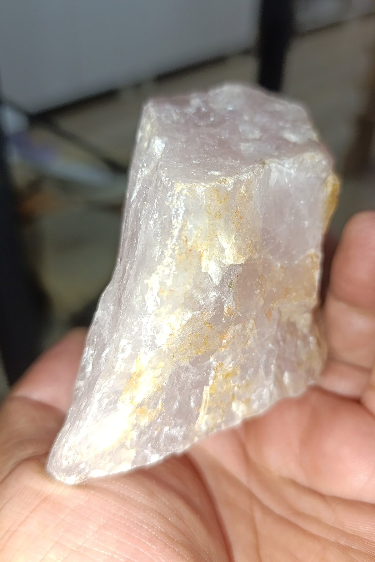 Pembe Kuvars Taşı İşlenmemiş Ham Doğaltaş Kütle 515 Gr - Görsel 2