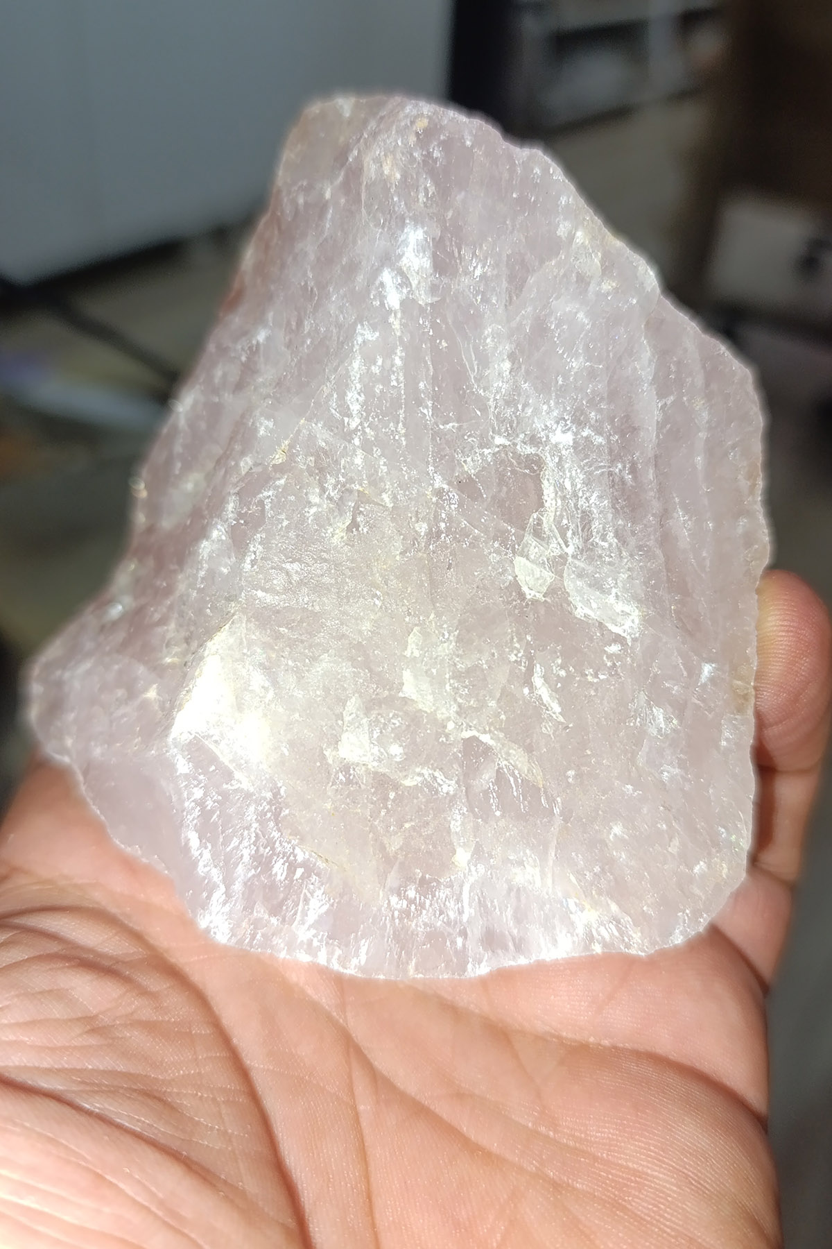 Pembe Kuvars Taşı İşlenmemiş Ham Doğaltaş Kütle 515 Gr