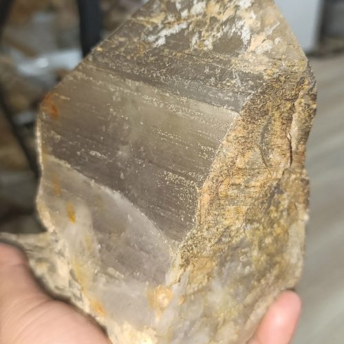 Dumanlı Kuvars Taşı Dev Boy Tek Diş Doğaltaş Kütle 3540 Gr