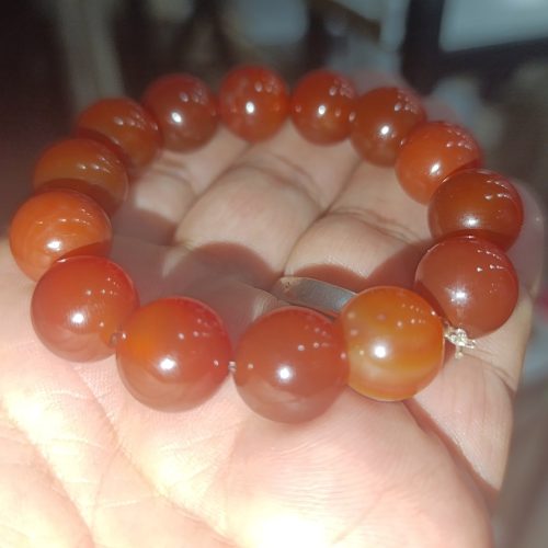 Kahve Akik Taşı 12 mm Doğaltaş Bileklik