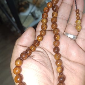 Kuka Ağacı 10 mm Natural Doğal Ağaç Tesbih