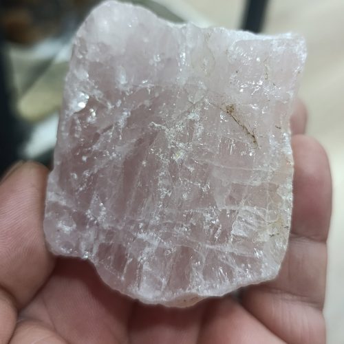 Pembe Kuvars Taşı Ham İşlenmemiş Dekoratif Kütle 312 Gr