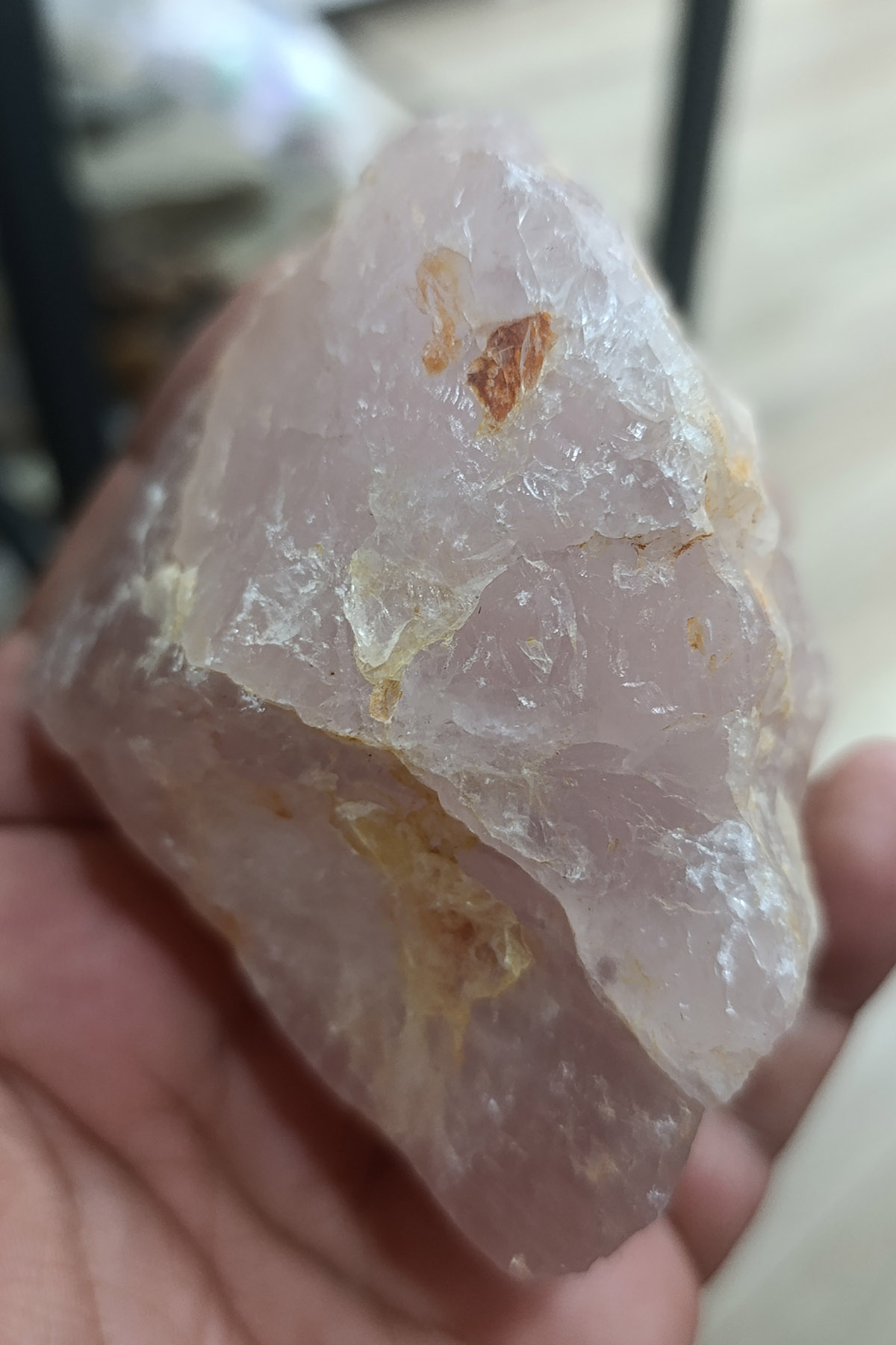 Pembe Kuvars Taşı Ham İşlenmemiş Doğaltaş Kütle 358 Gr