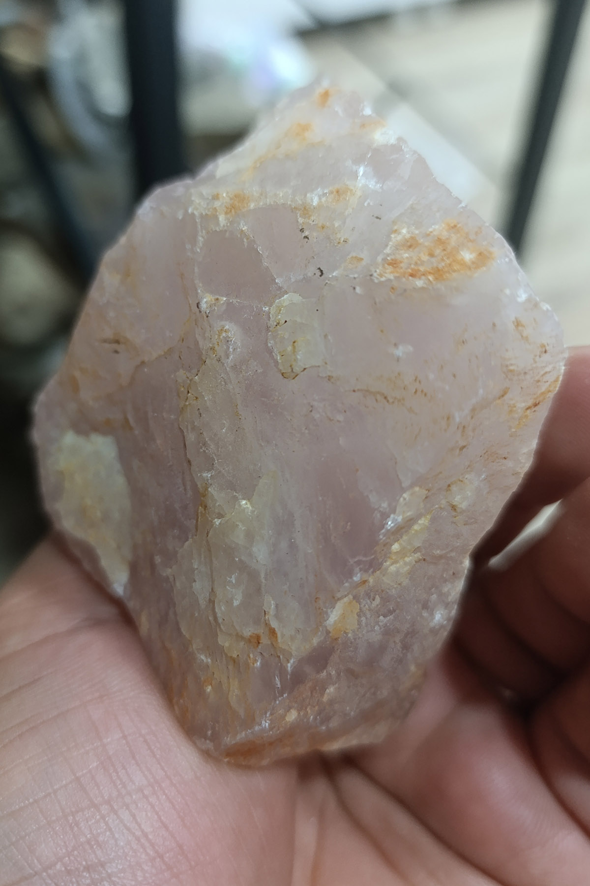 Pembe Kuvars Taşı Ham İşlenmemiş Doğaltaş Kütle 473 Gr - Görsel 3