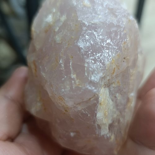 Pembe Kuvars Taşı Ham İşlenmemiş Doğaltaş Kütle 473 Gr