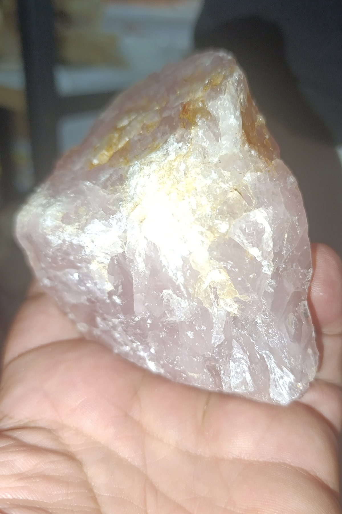 Pembe Kuvars Taşı Ham İşlenmemiş Doğaltaş Kütle 609 Gr - Görsel 2