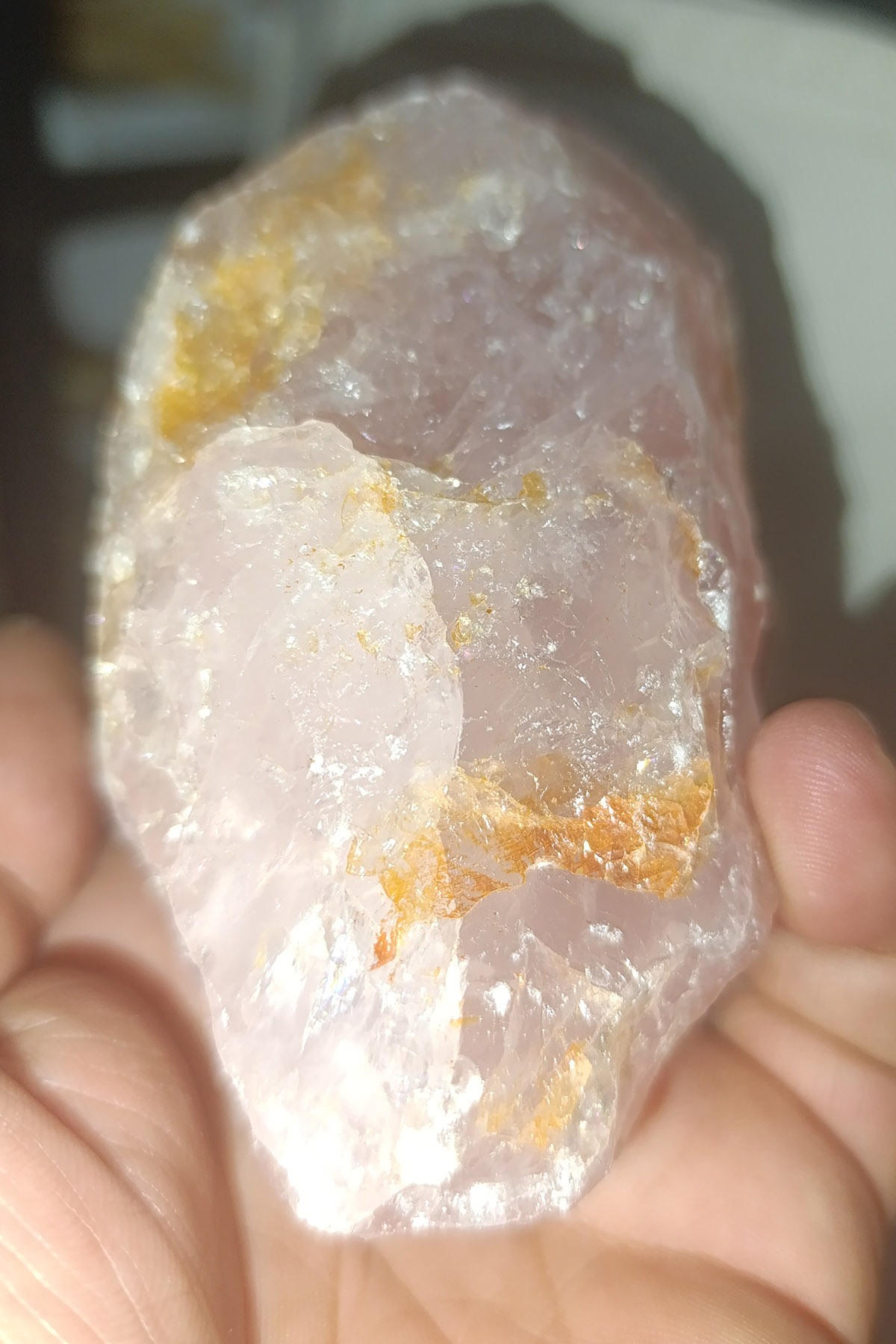 Pembe Kuvars Taşı Ham İşlenmemiş Doğaltaş Kütle 609 Gr - Görsel 3